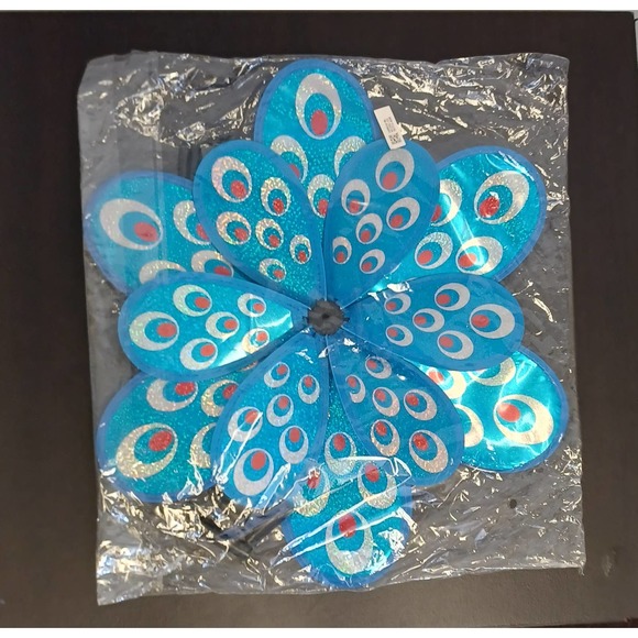 Yard Spinner NEW 3D LARGE Double Petal Wind with Stake Flower is 15 Inches Wide! - Picture 4 of 10